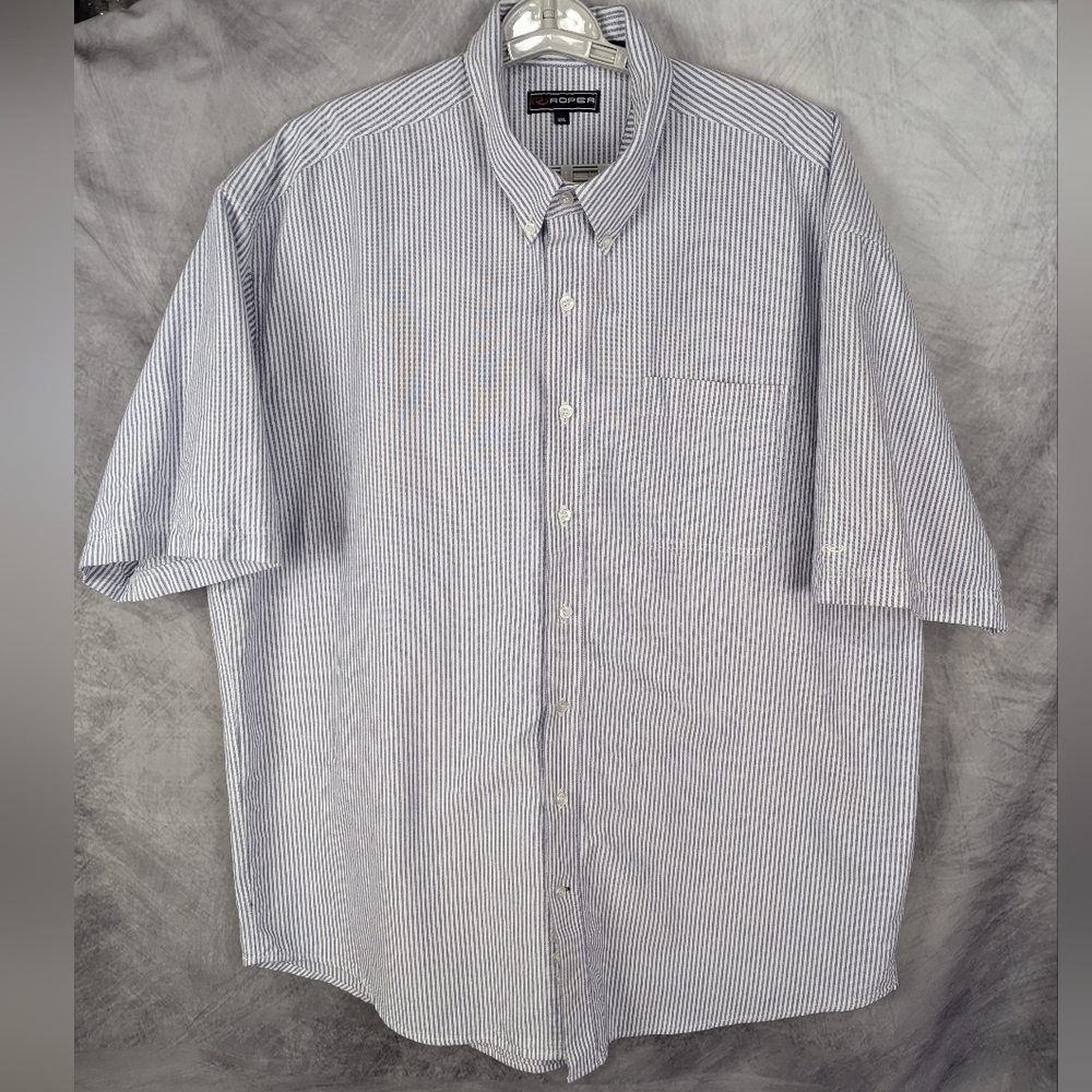 Roper 2XL Button Down Shirt Lavender/White Super Condition